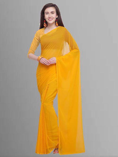women casual wear georgette saree with blouse - 21444078 -  Standard Image - 0