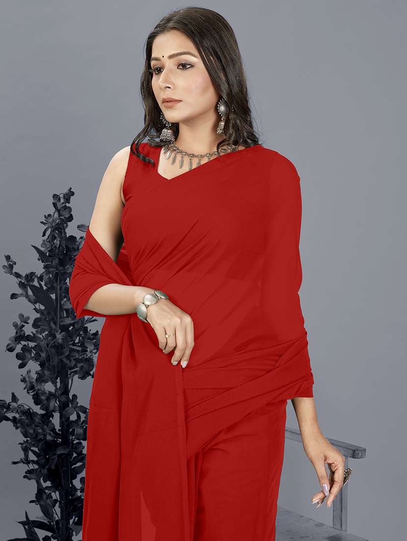 women casual wear georgette saree with blouse - 21444351 -  Standard Image - 2