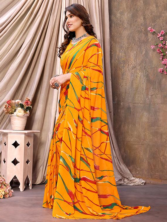 women printed casual wear saree with blouse - 21445103 - Zoom Image - 0