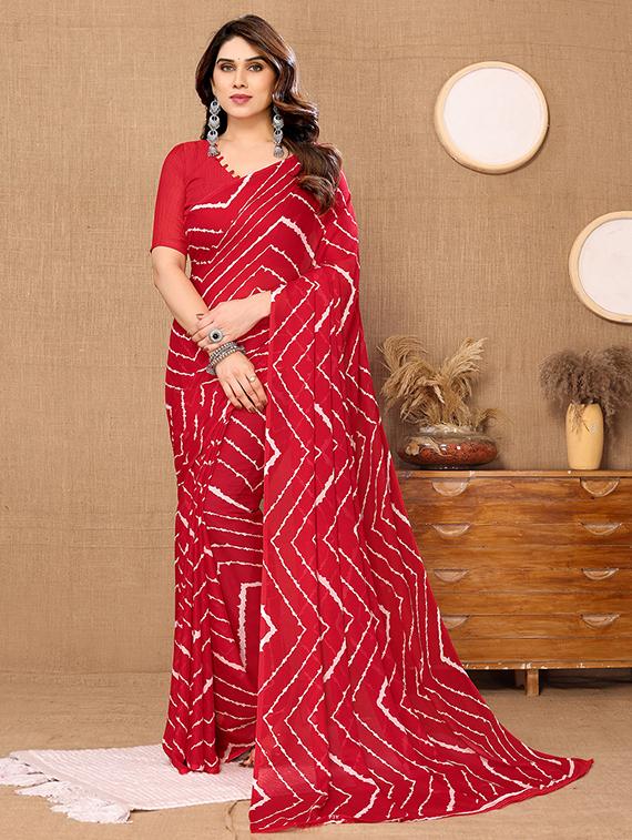 women printed casual wear saree with blouse - 21446596 - Zoom Image - 0