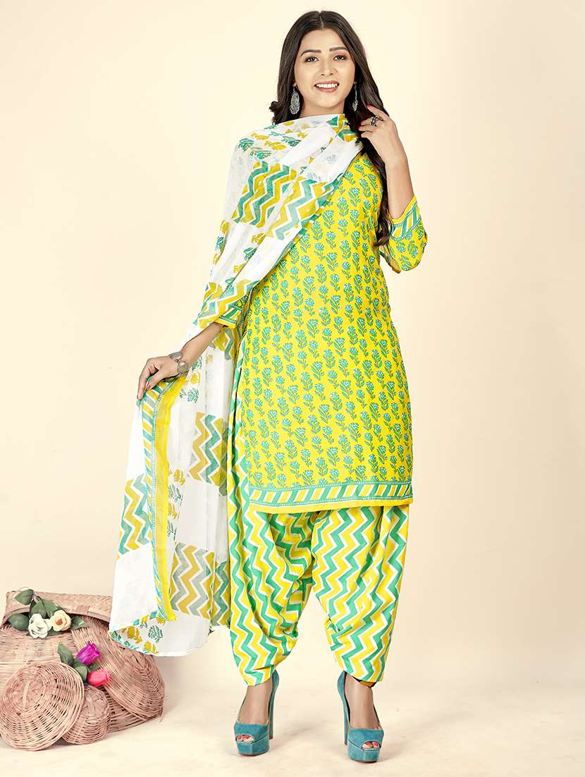 women green unstitched suit