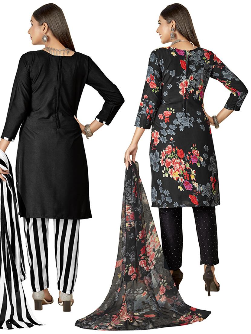 pack of 2 printed unstitched suit set - 21447356 - Standard Image - 2