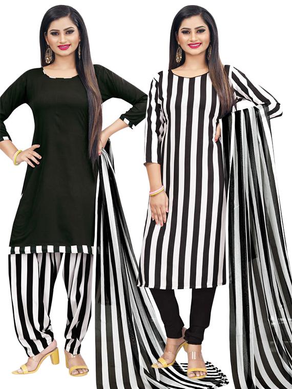 pack of 2 printed unstitched suit set - 21447422 -  Zoom Image - 0