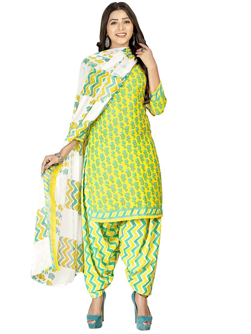 women green unstitched suit