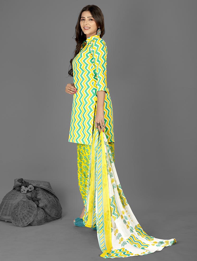 women green unstitched suit - 21448521 - Standard Image - 2