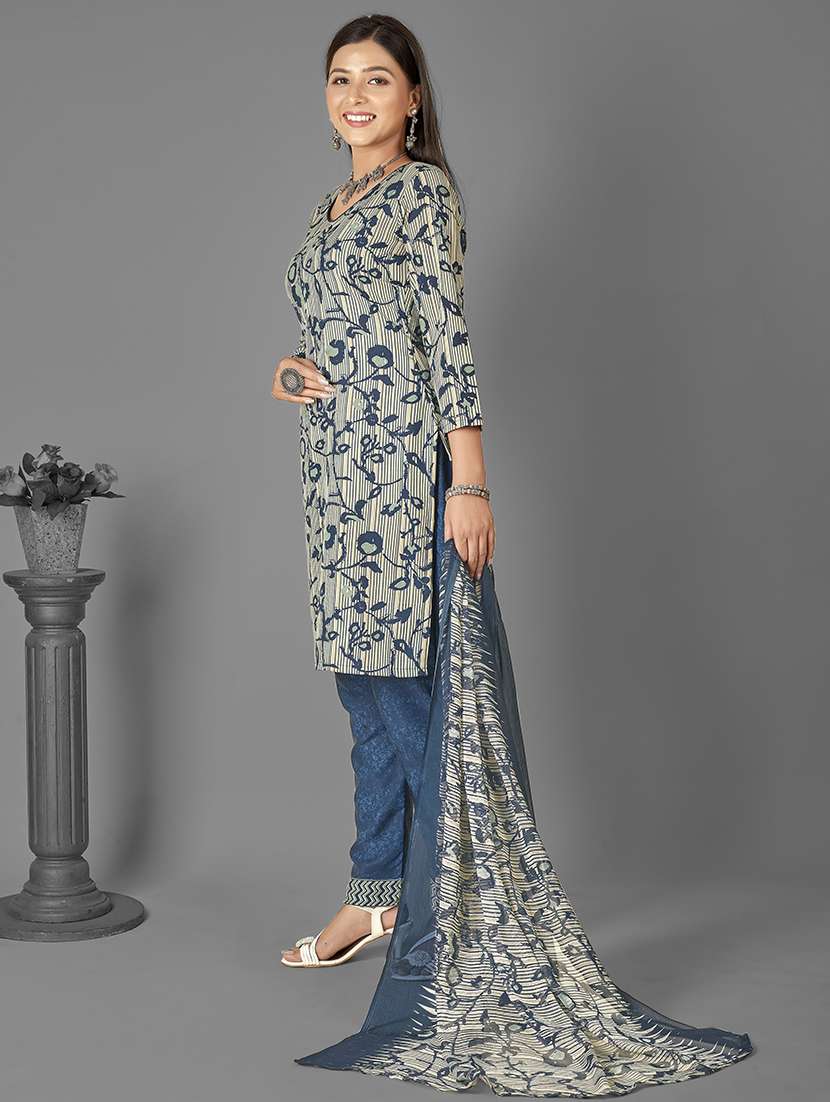 women navy blue unstitched suit - 21448570 -  Standard Image - 2