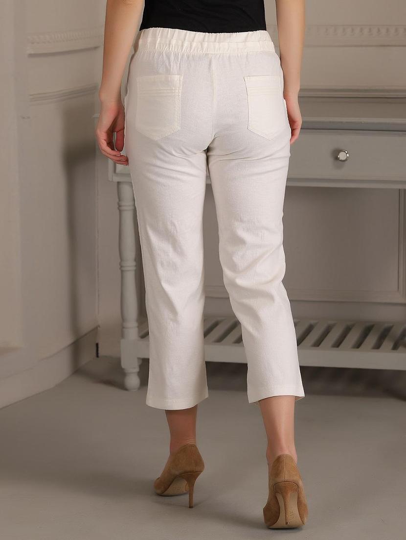 women white cotton culottes - 21450324 - Standard Image - 2