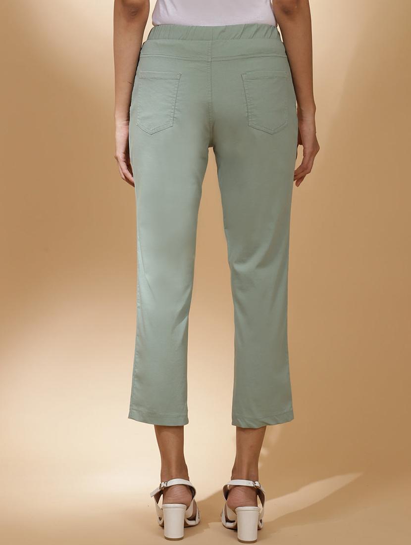 women green cotton culottes - 21450337 - Standard Image - 2