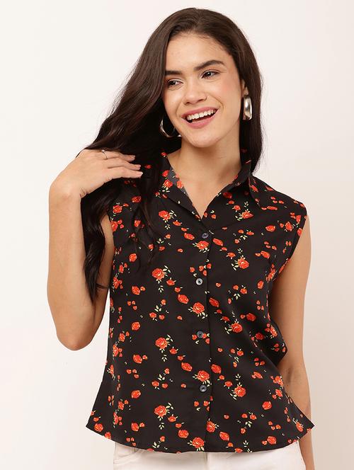 women black printed regular shirt - 21450375 - Standard Image - 0