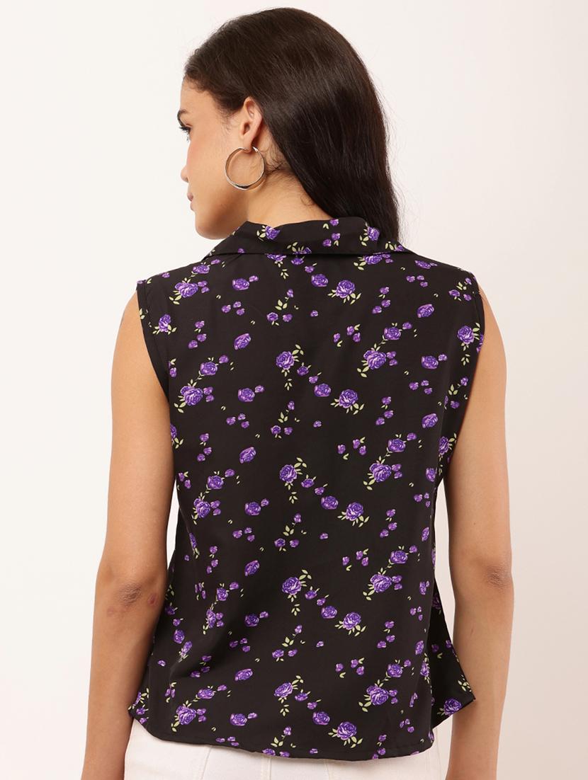 women black printed regular shirt - 21450376 - Standard Image - 2