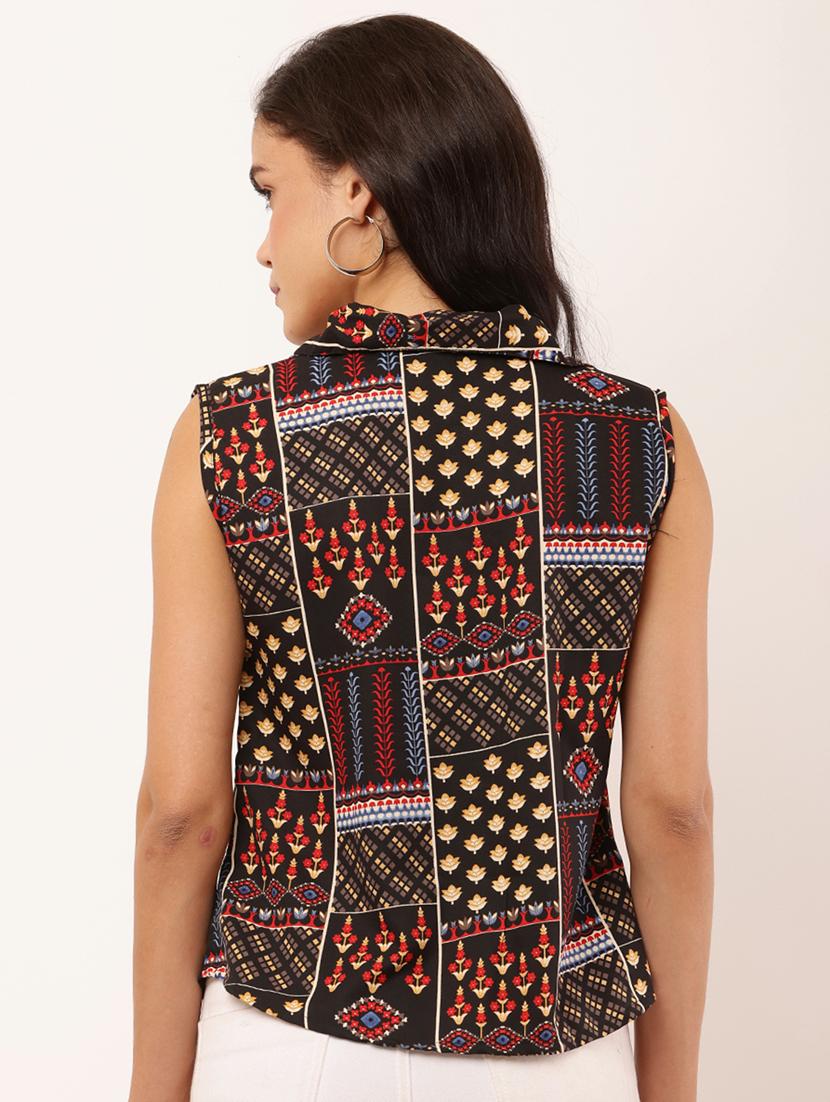 women black printed regular shirt - 21450377 - Standard Image - 2