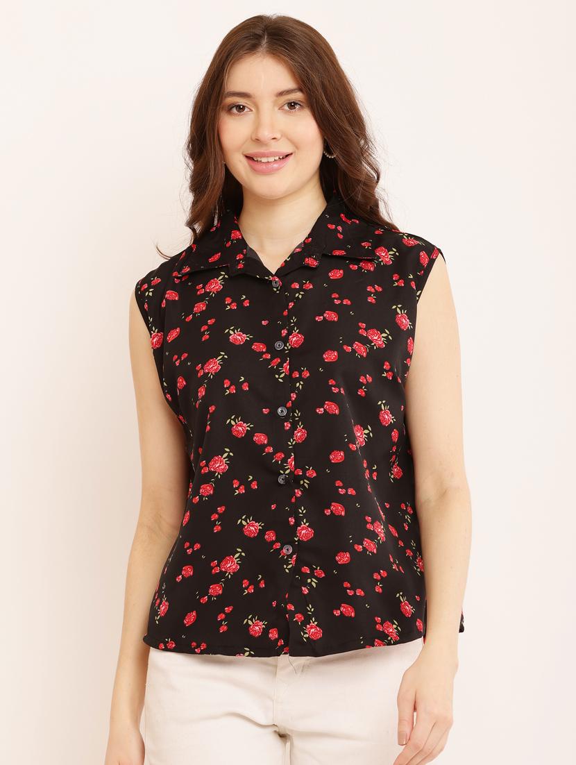 women black printed regular shirt - 21450379 -  Zoom Image - 0