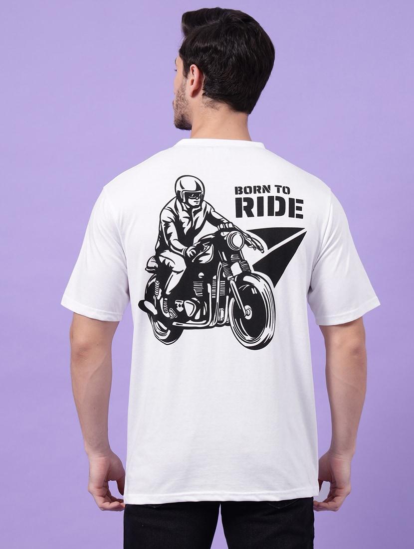 men round neck back print t-shirt - 21450544 - Zoom Image - 0