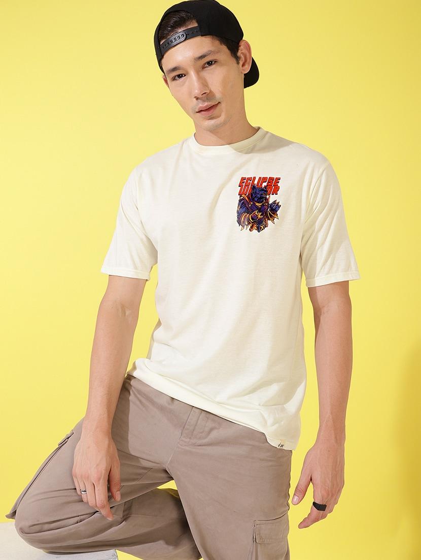 men round neck back print t-shirt - 21450557 - Standard Image - 2
