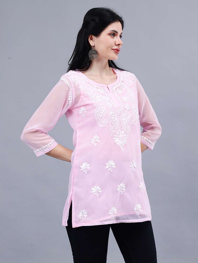 women chikankari straight kurti - 21450829 -  Standard Image - 2