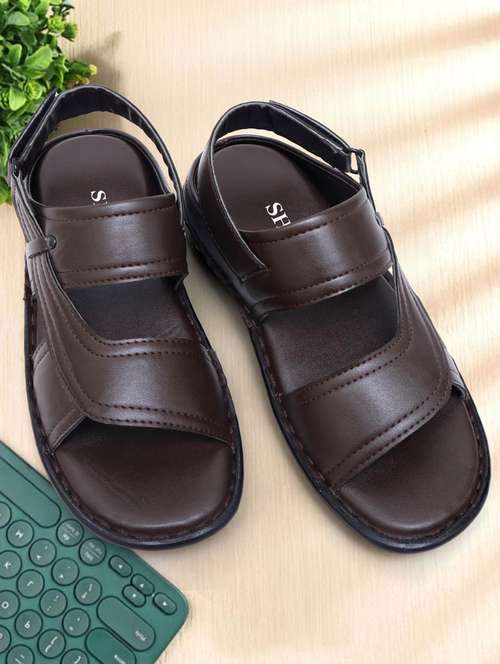 brown solid back strap sandal