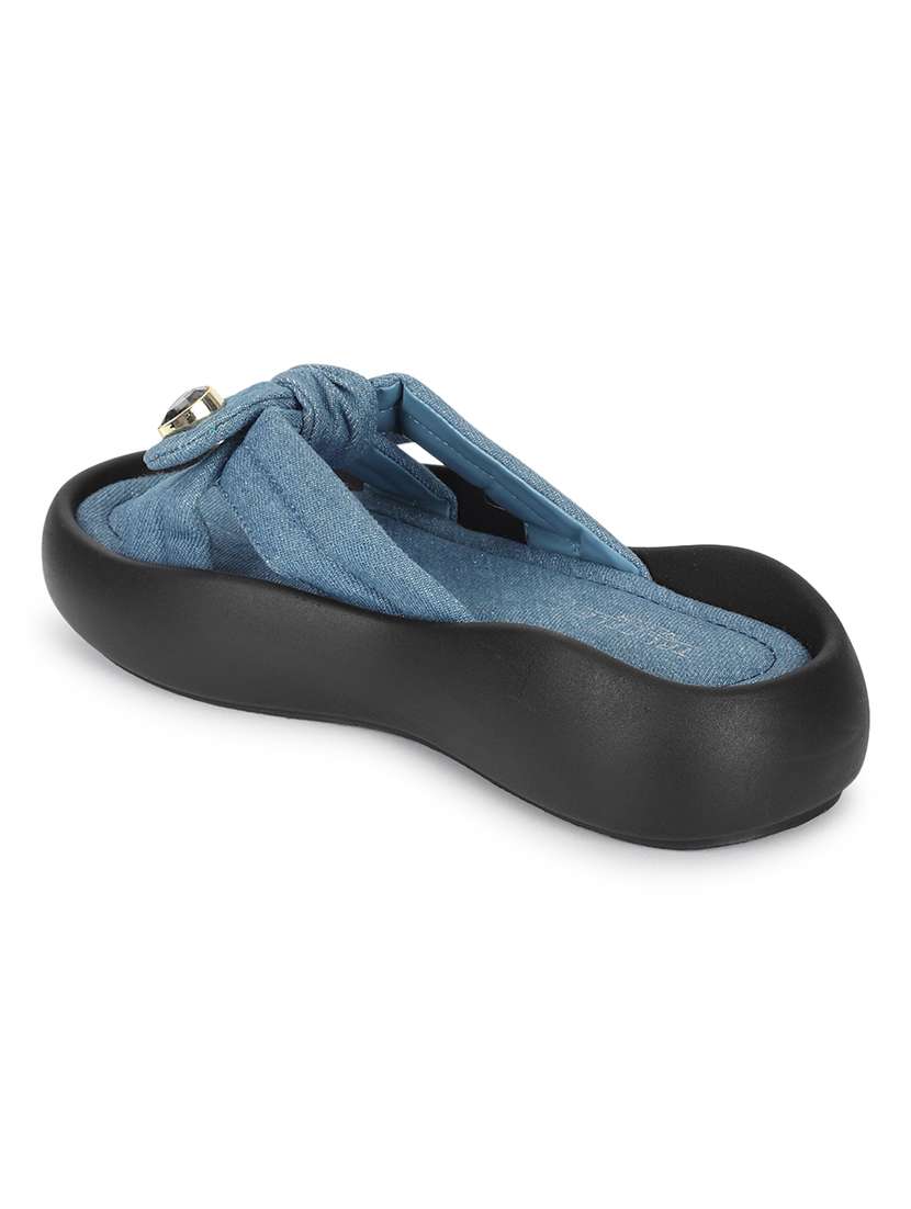 women blue slides  - 21451193 -  Standard Image - 2