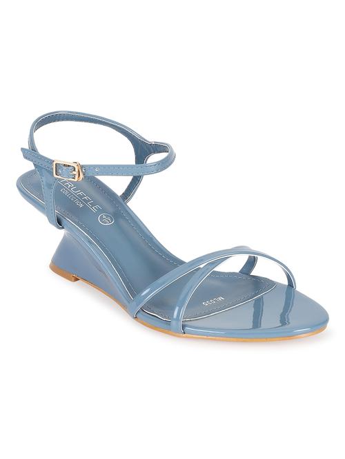 women blue ankle strap sandal - 21451199 -  Standard Image - 0