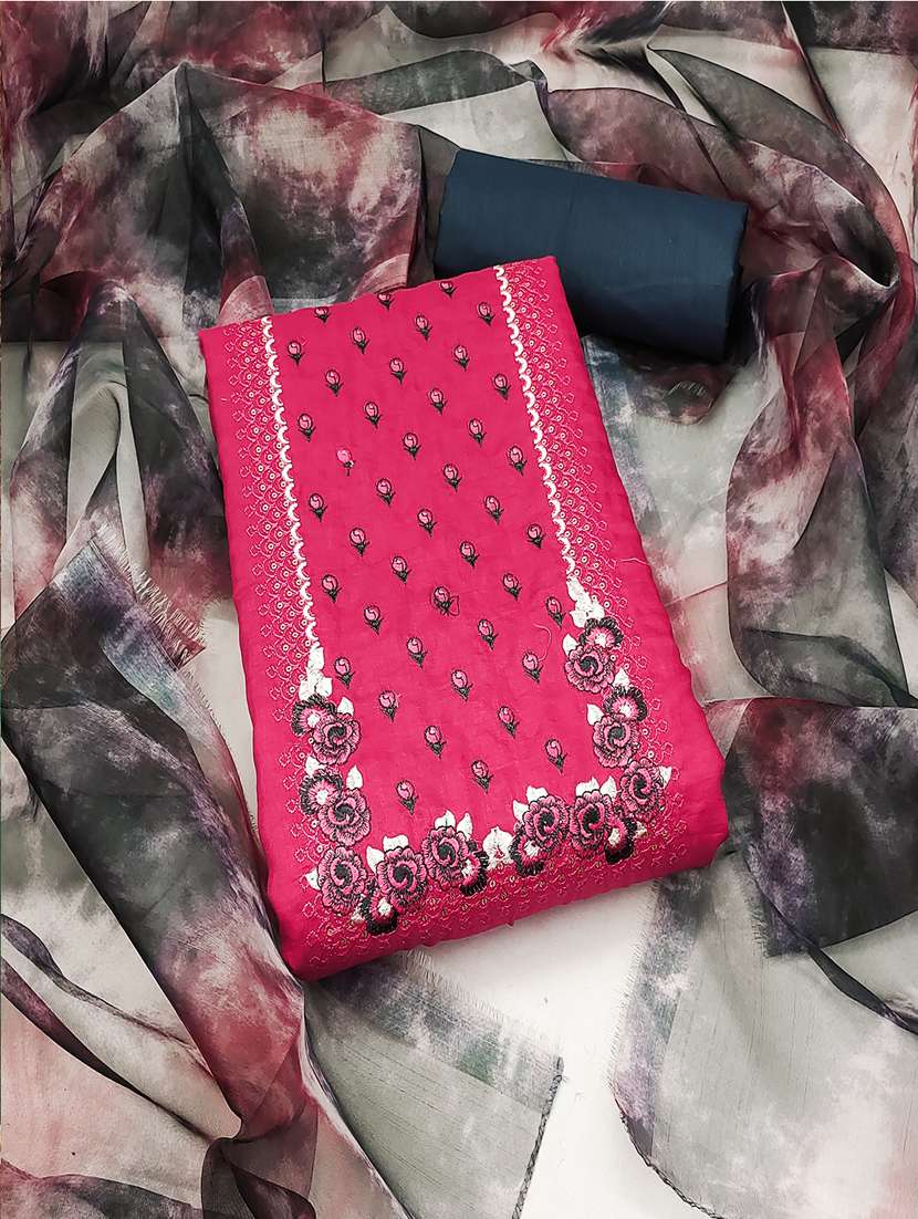 embroidered unstitched suit set