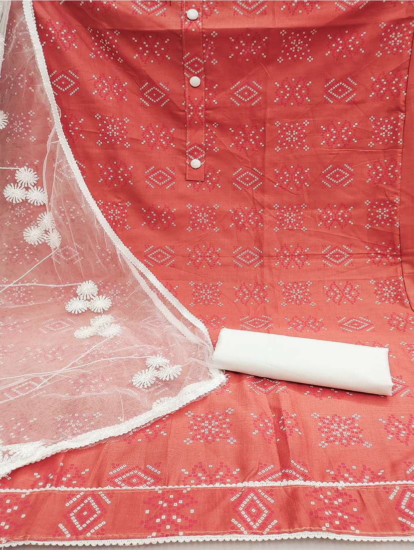 bandhani printed unstitched suit set - 21451219 -  Standard Image - 2