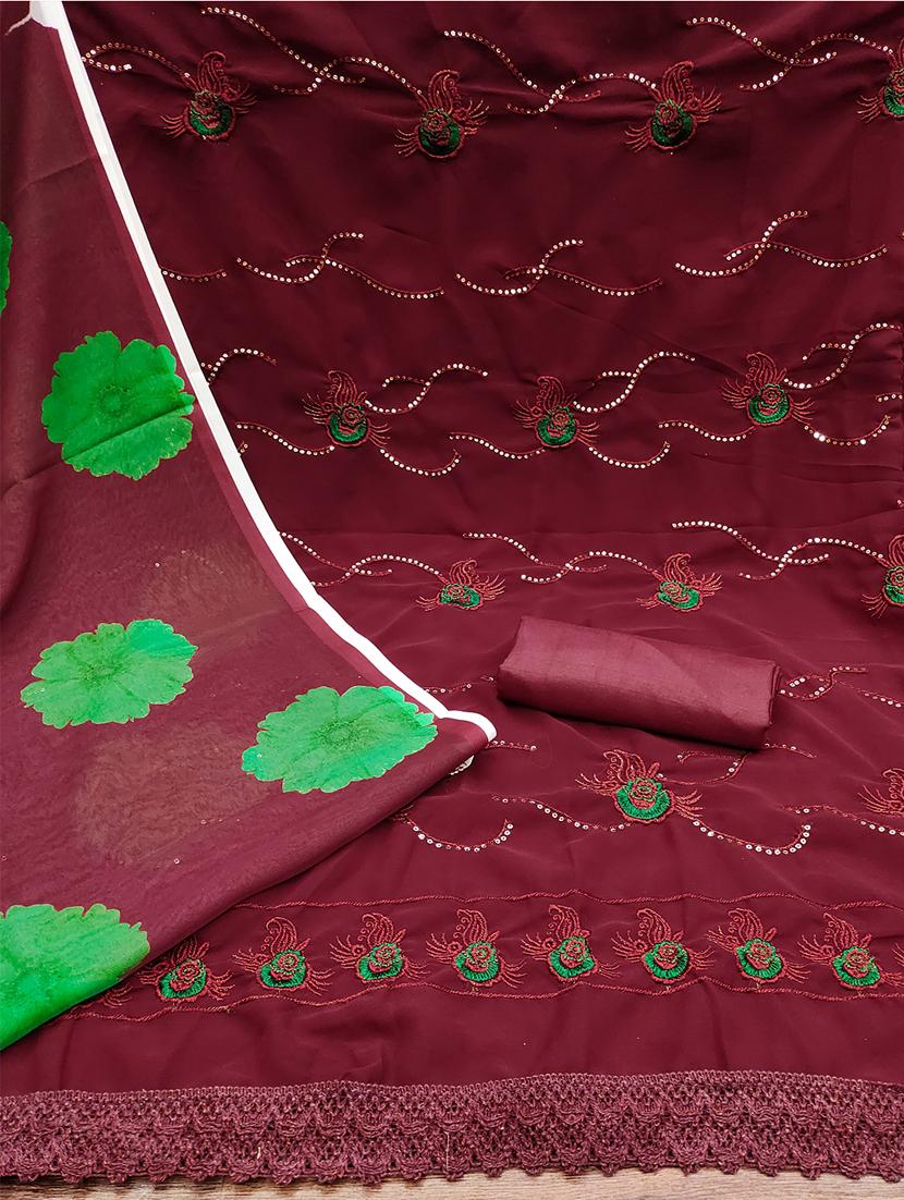 embroidered unstitched suit set - 21451227 - Standard Image - 2