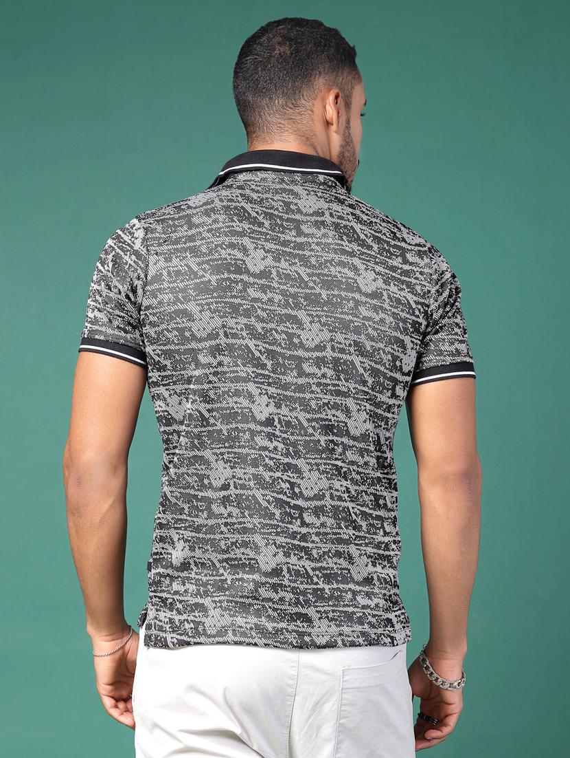men polo neck all over print t-shirt - 21451320 - Standard Image - 2