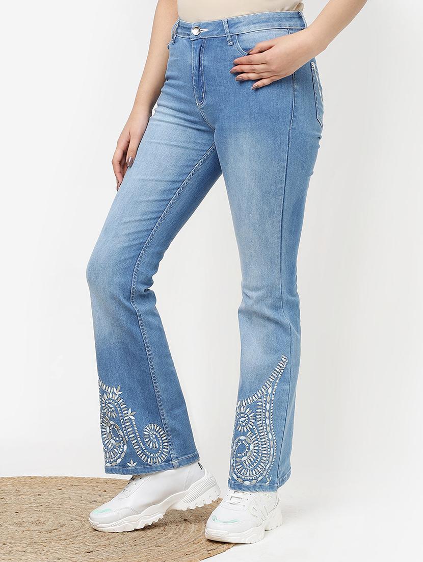 women blue bootcut denim jean - 21451488 -  Zoom Image - 0