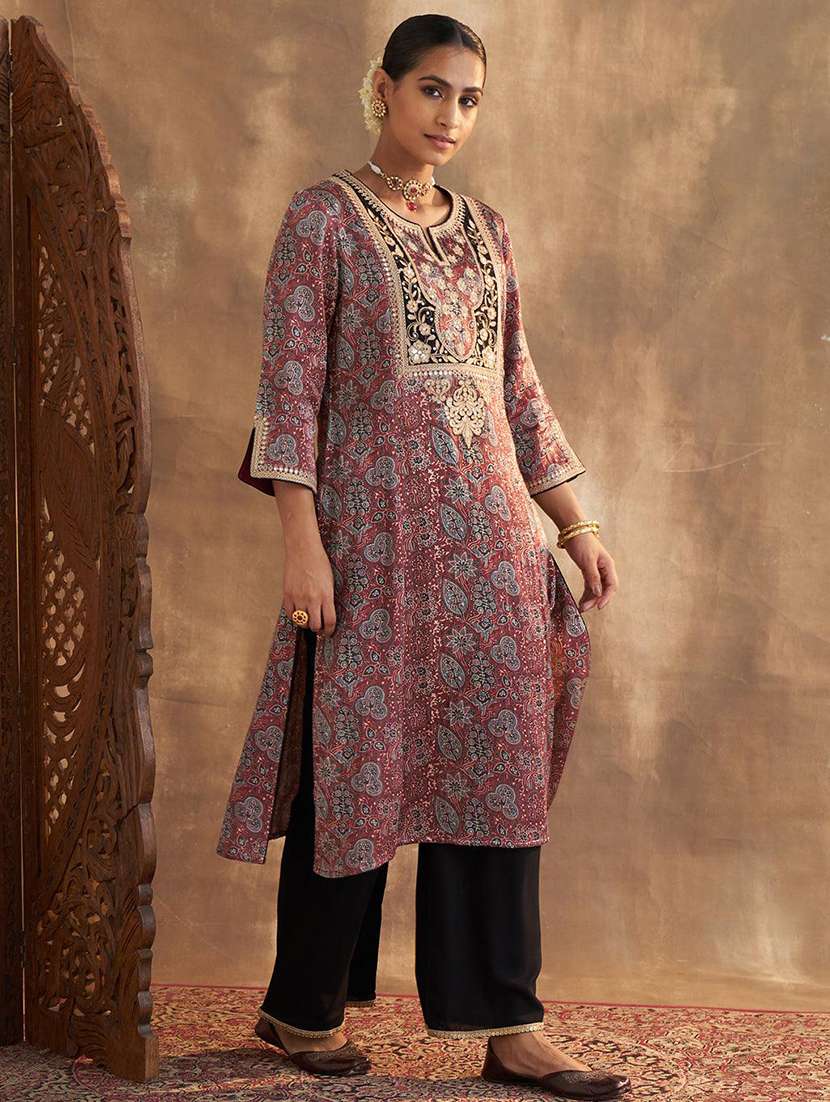 women printed kurta palazzo set - 21451759 - Standard Image - 2