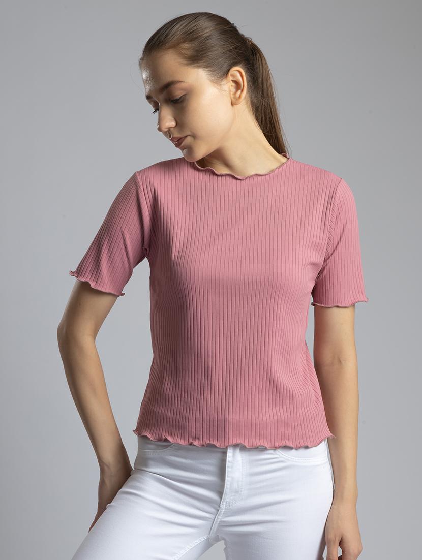 women solid short sleeves top - 21452668 - Zoom Image - 0