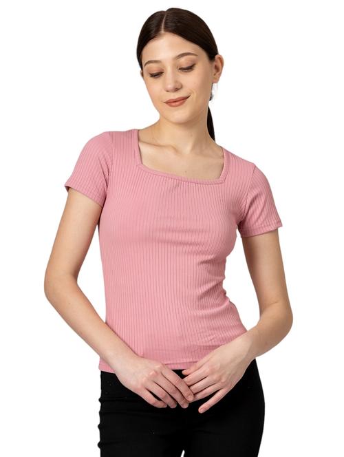 women solid shorts sleeves top - 21452692 -  Standard Image - 0