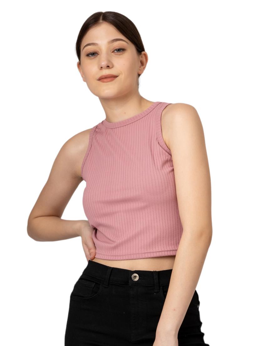 women solid sleeveless tank top - 21452733 - Zoom Image - 0
