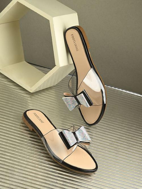 women black slip on sandal - 21452761 - Standard Image - 0