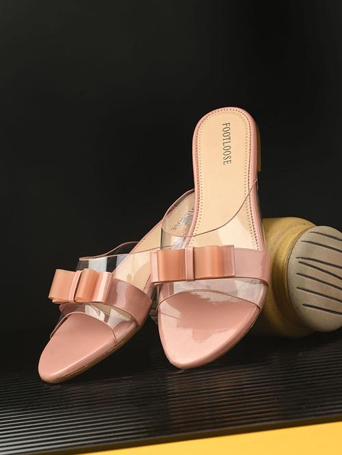 women pink slip on sandal - 21452765 -  Standard Image - 0