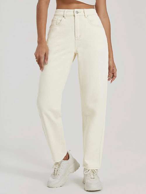 women white denim jean - 21452786 - Standard Image - 0