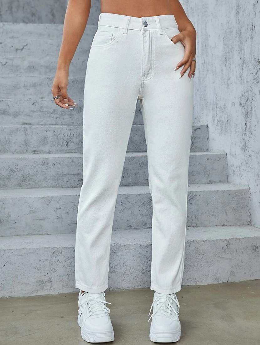 women white denim jean - 21452788 - Zoom Image - 0