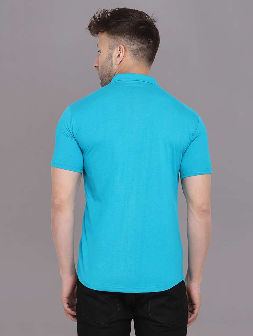 men solid short sleeved casual shirt - 21454175 - Standard Image - 2