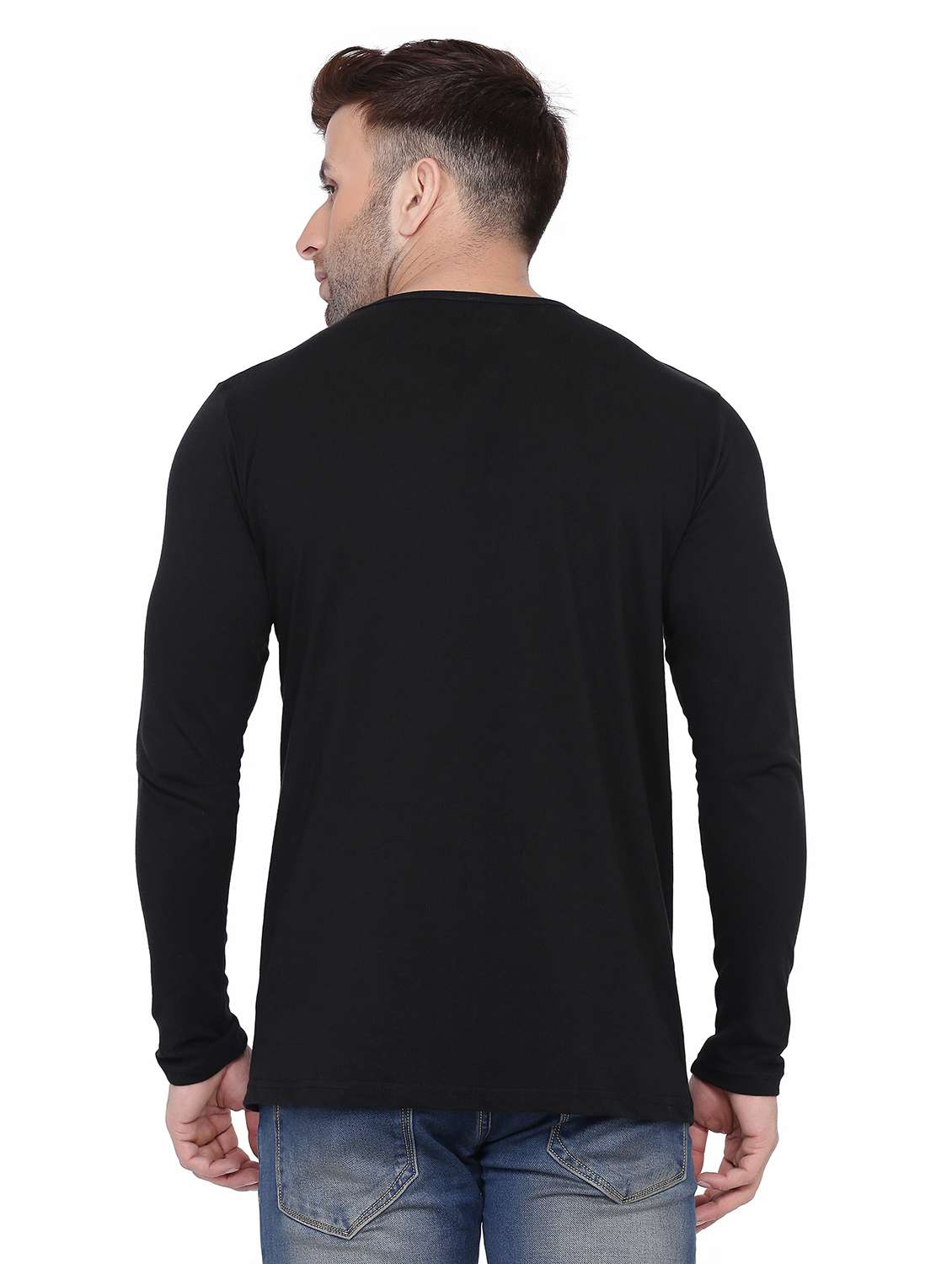 men solid long sleeved t-shirt - 21454200 -  Standard Image - 2