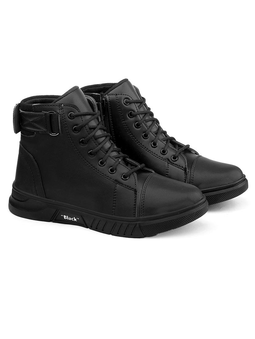 men black lace up boots - 21454595 - Standard Image - 2