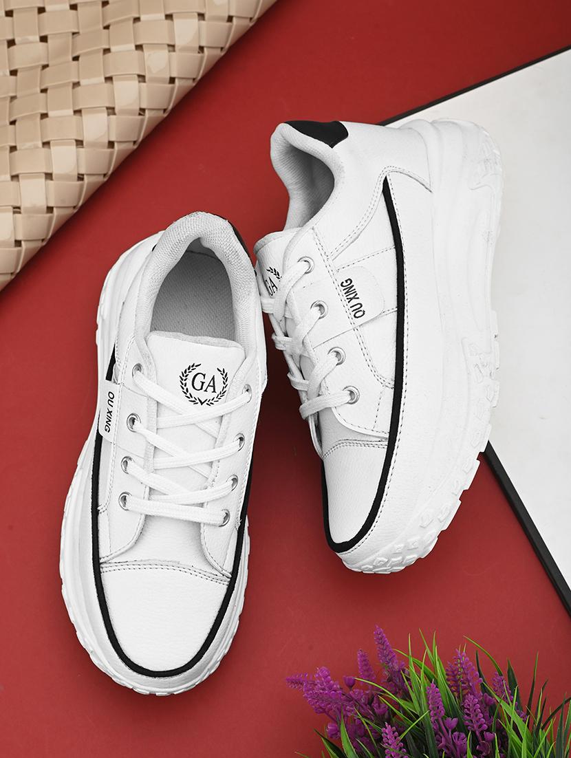 women white lace-up casual shoe - 21454835 - Zoom Image - 0