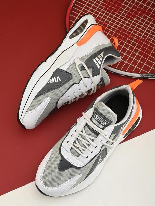 men grey lace up sport shoe - 21454837 -  Standard Image - 0
