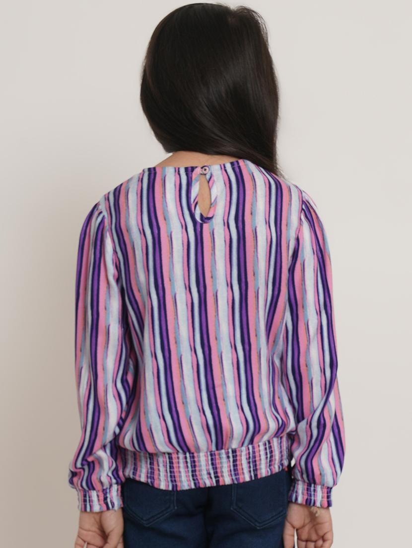 girls striped long sleeve top - 21454847 - Standard Image - 2