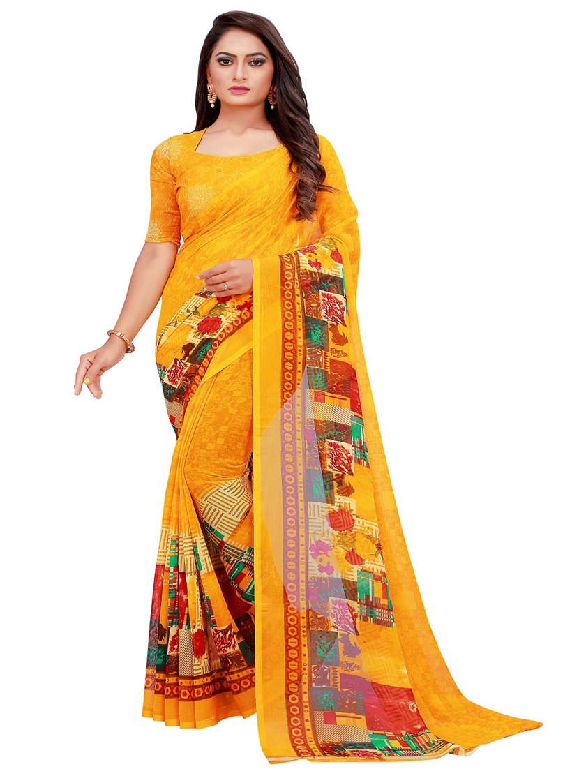 women pack of 2 casual wear combo sarees with blouse - 21454967 -  Standard Image - 2