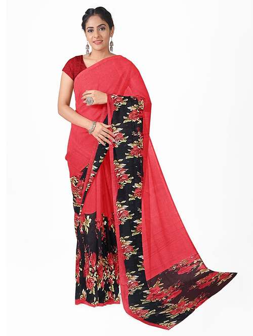 women printed casual wear saree with blouse - 21455038 - Standard Image - 0