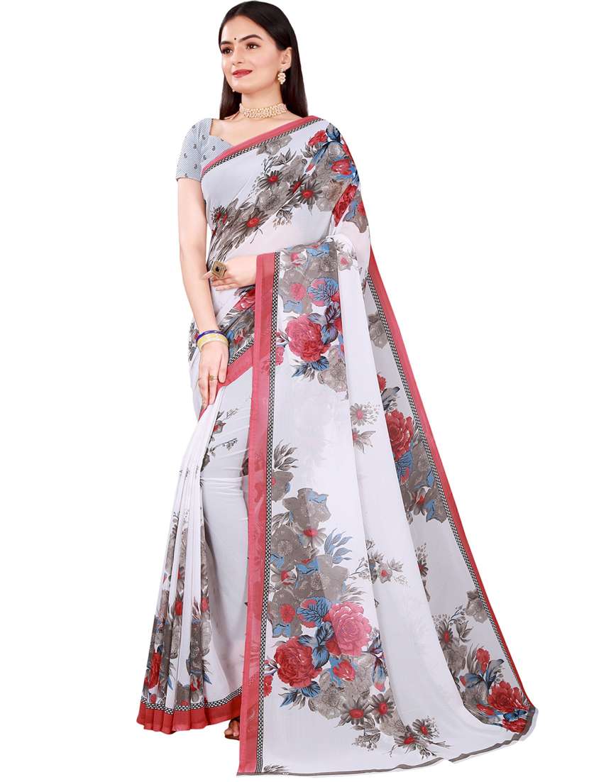 women pack of 2 casual wear sarees with blouse - 21455156 -  Standard Image - 2