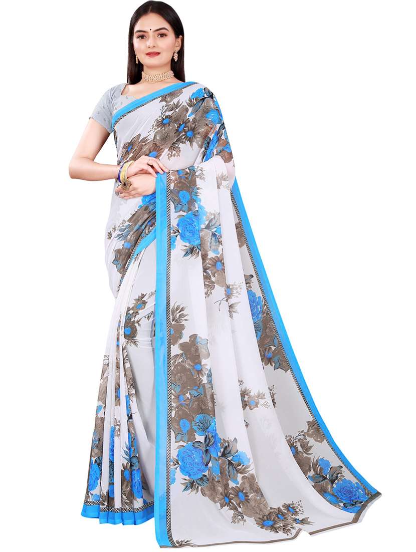 women pack of 2 casual wear combo sarees with blouse - 21455177 - Standard Image - 2