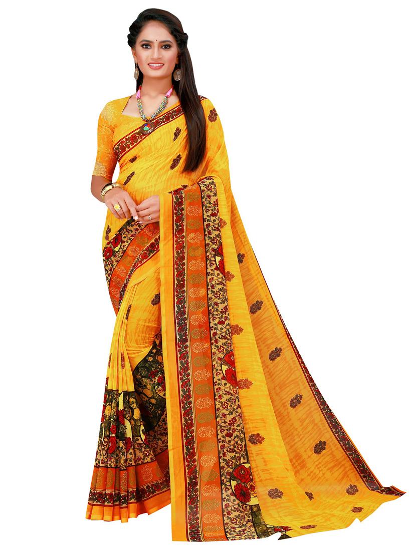 women pack of 2 casual wear combo sarees with blouse - 21455394 - Standard Image - 2