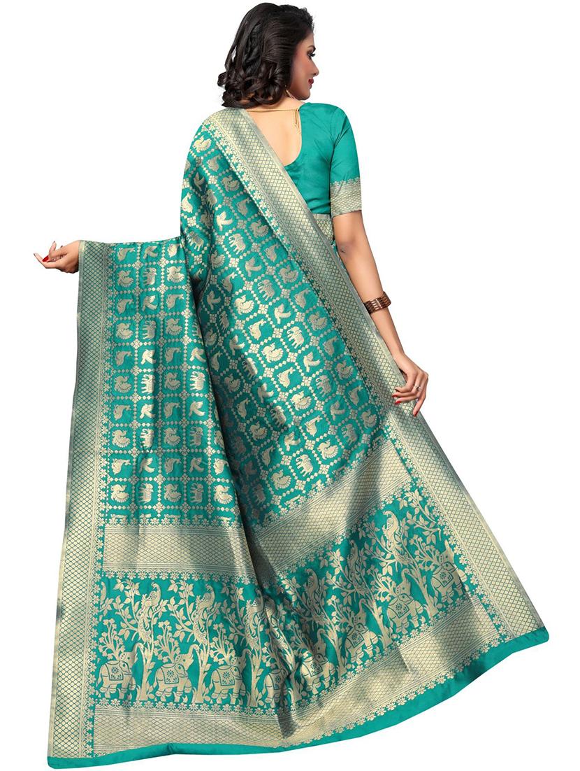 women self design banarasi saree with blouse - 21455531 - Standard Image - 2