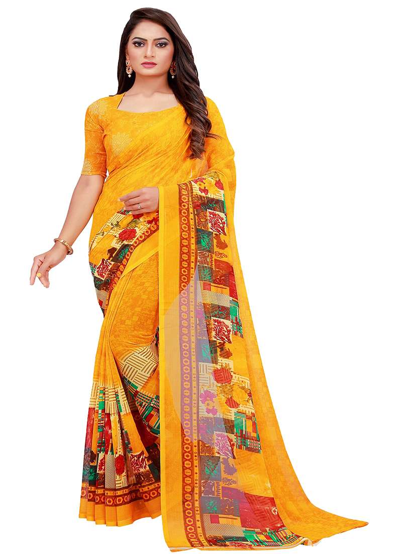 women pack of 2 casual wear combo sarees with blouse - 21455705 -  Standard Image - 2