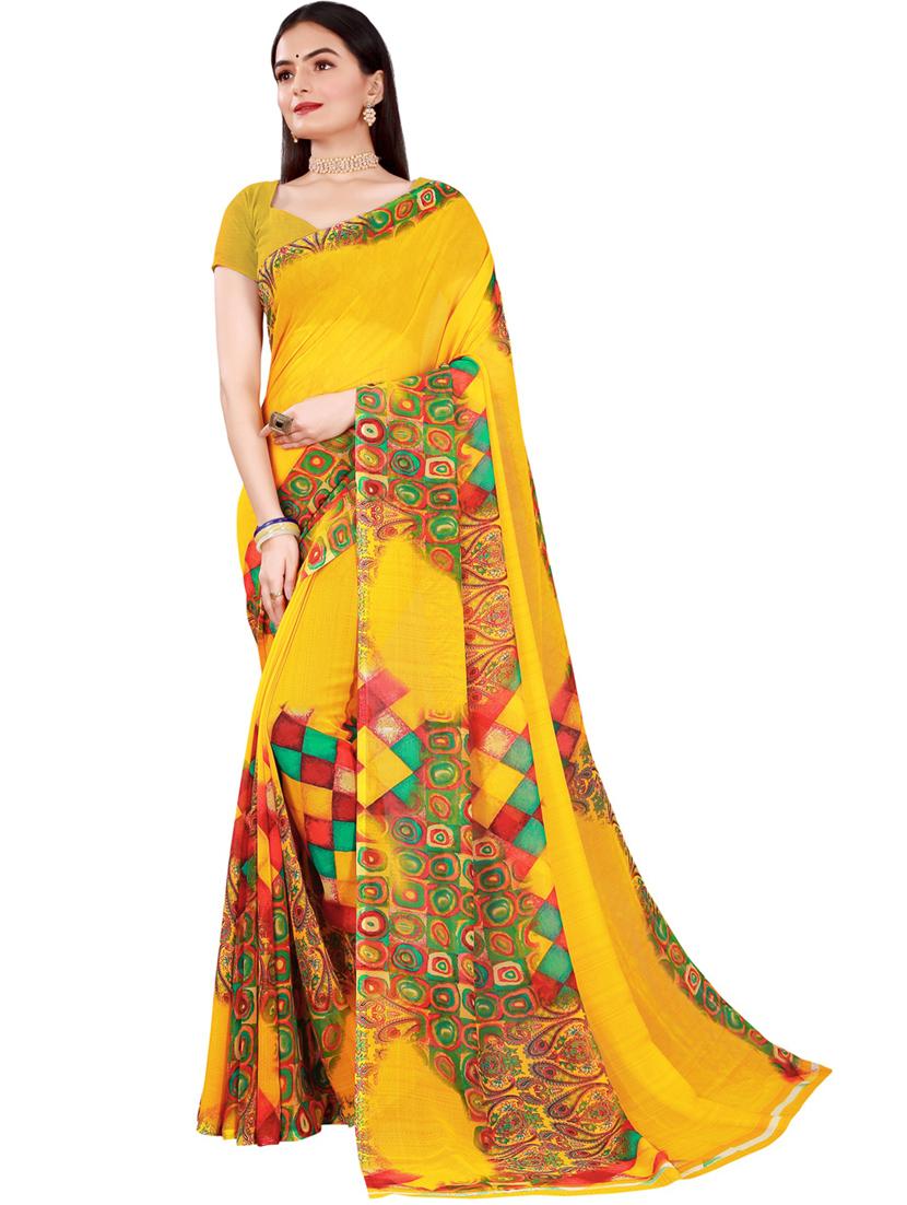 women pack of 2 casual wear sarees with blouse - 21456041 - Standard Image - 2