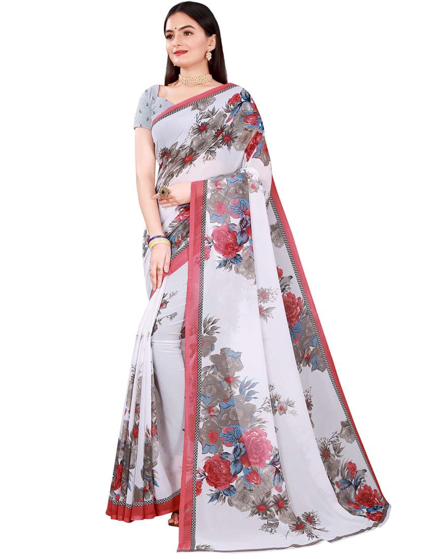 women pack of 2 casual wear combo sarees with blouse - 21456147 -  Standard Image - 2